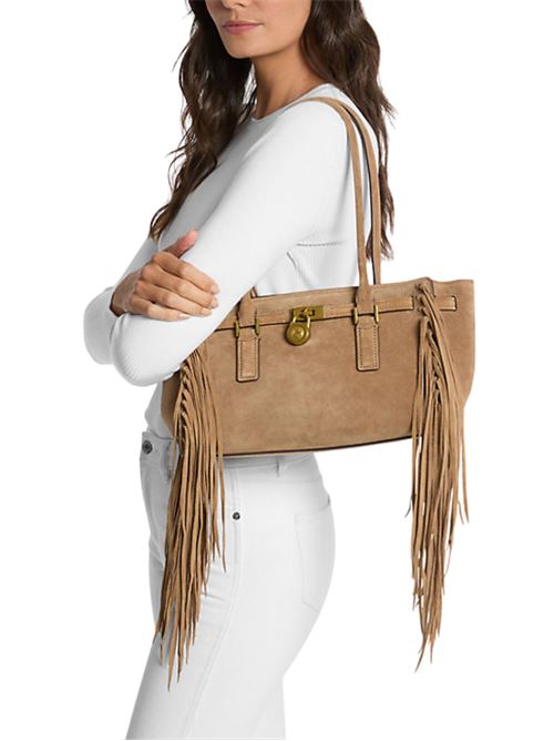 Borsa in pelle scamosciata con frange Michael Kors | 30F5ANXT0S297